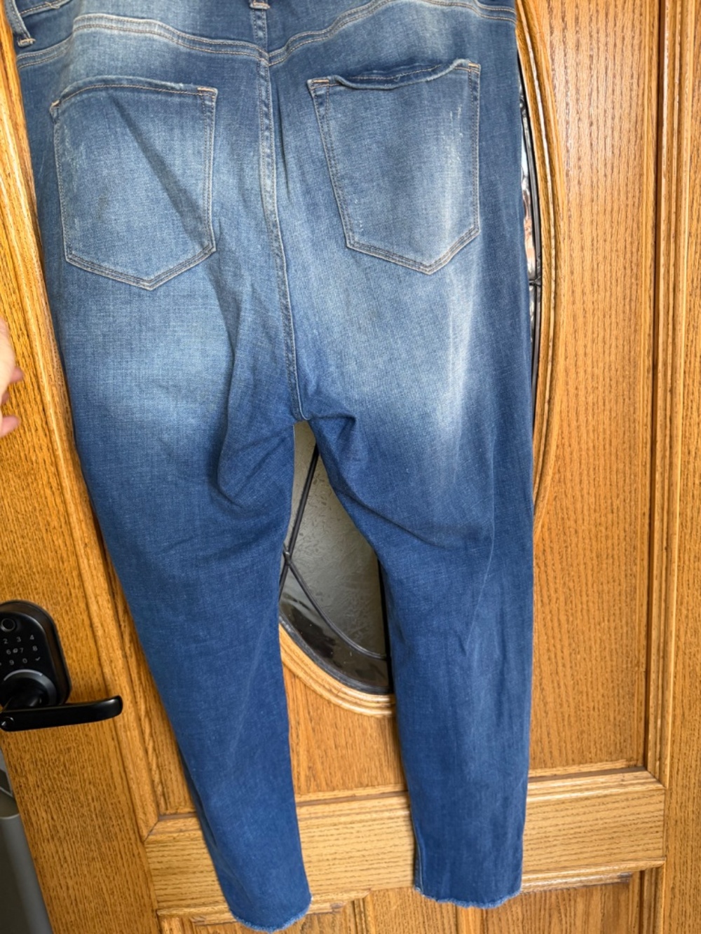 Forever 21 blue skinny jeans with distressed details Size 16 - Picture 3 of 3